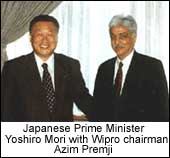 Azim Premji with Japan Prime Minister Yoshiro Mori