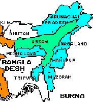 North-East map