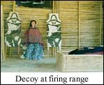 Decoy at the firing range