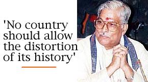 'No country should allow the distortion of its history'