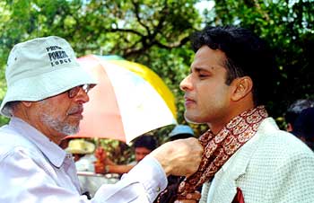 Shyam Benegal and Manoj Bajpai