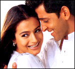 Amisha and Hrithik in AMALL