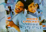 Azharuddin and Ajay Jadeja, currently out of the Indian team, in a Pepsi ad