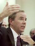 Former Enron CEO Jeffrey Skilling speaks before a US House of Representatives subcommittee