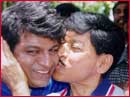 Rajakumar with son Shivaraj Kumar