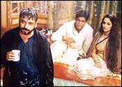 Sanjay Leela Bhansali, Shah Rukh Khan and Madhuri in Devdas