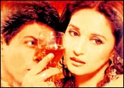 Shah Rukh Khan and Madhuri Dixit