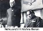 V K Krishna Menon with Nehru
