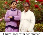 Chitra with her mother