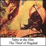 Sabu in the film The Thief of Bagdad
