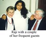 Raji with a couple of her
frequent guests