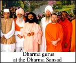 Dharma gurus at the
Dharma Sansad
