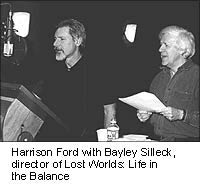Harrison Ford with Bayley Silleck, director of 'Lost Worlds: Life in the Balance'