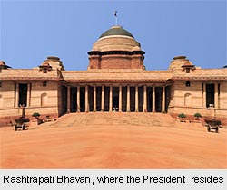 Rashtrapati Bhavan, where the President lives