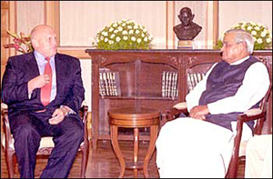 Dick Armitage with Prime Minister Vajpayee