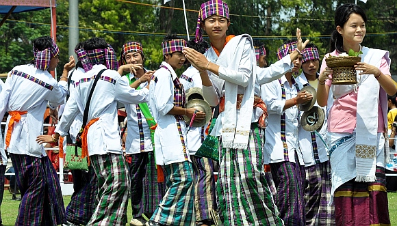 IN PICS: Rongali Bihu begins in Assam - Rediff.com News
