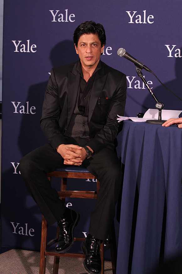 Actor Shah Rukh Khan at the Yale University