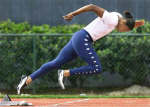 Marion Jones in training