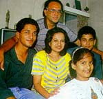 Dr Lionel Fernandes with his family